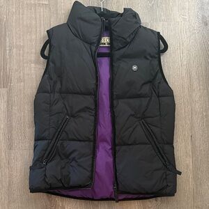 Closed Black Vest with Purple Interior